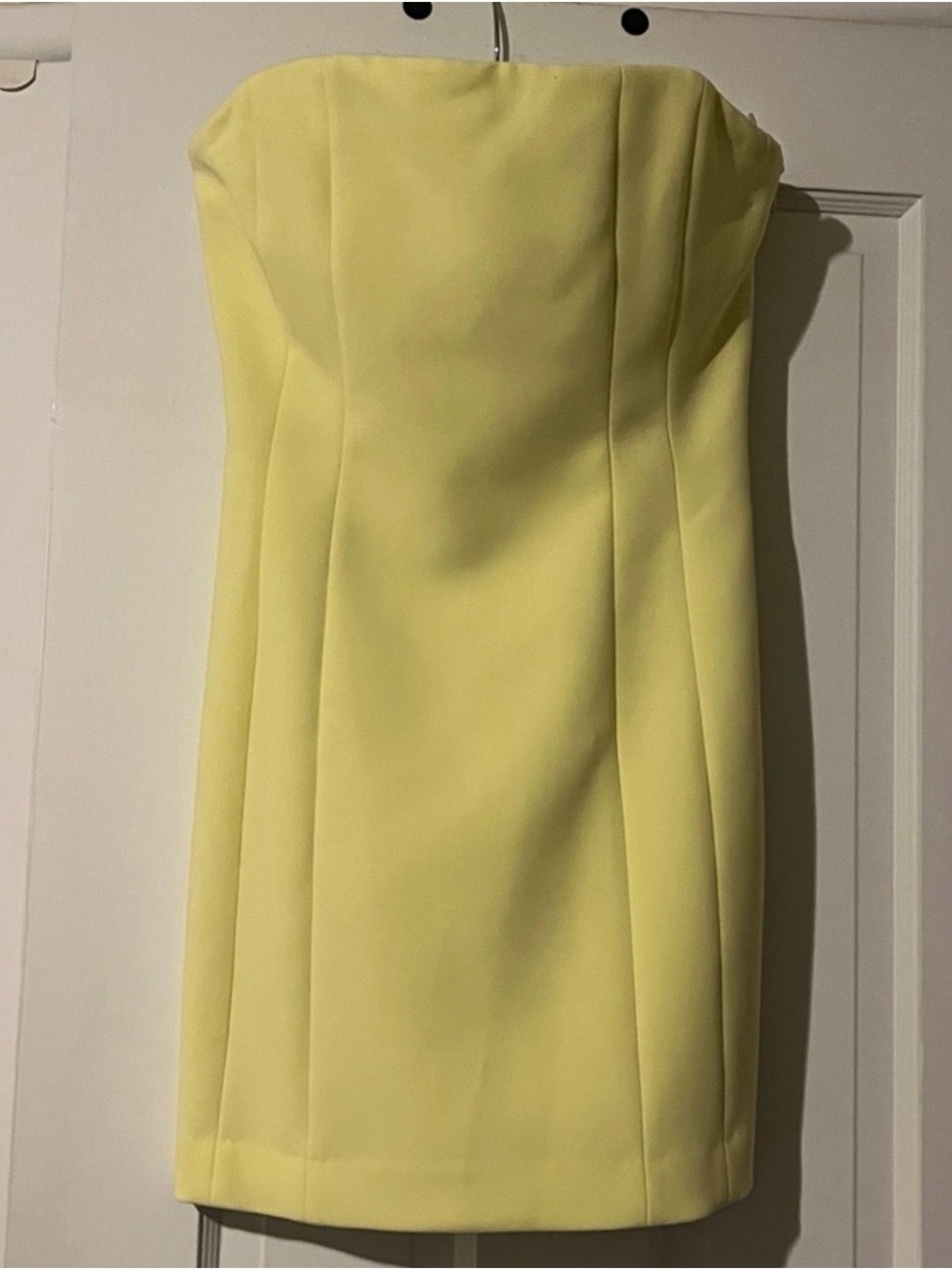 A.L.C. Strapless Lemon Yellow Mini Dress - Picture 5 of 11